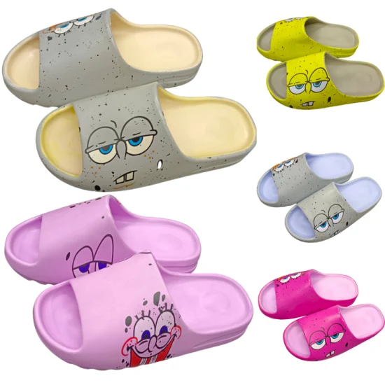 OEM EVA Slippers Flat Non-Slip Soft Shoes Indoor Home Slippers Wholesale Summer Comfortable Slides Sandals Cartoon Pattern