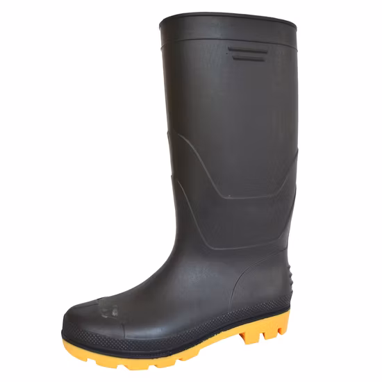 PVC Men Steel Toe Cap Rain Boots for Working Safety