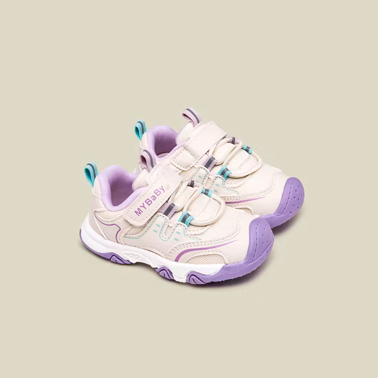 Sneaker Shoes, Children Kids Sports Shoes, Girl′ S Shoes, High Cut, Pink, PU Upper, PU Velcro+ Shoe Lace Style, TPR Outsole Cement Shoes