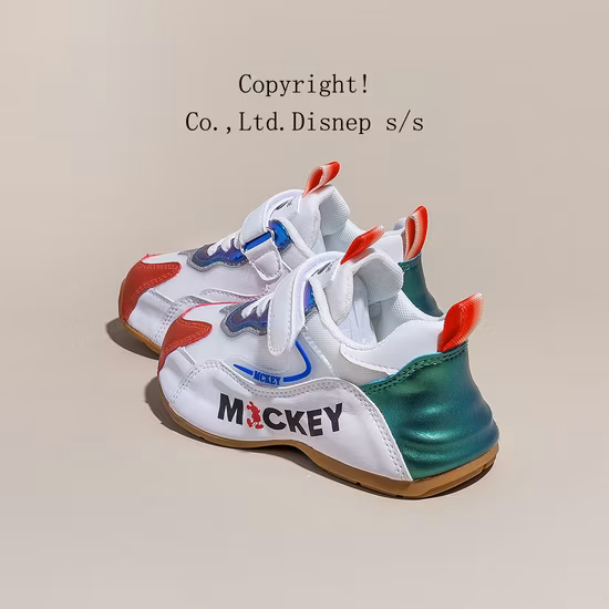Children′s Boys 2023 Spring New Sneakers Girls Non-Slip Large Children Leisure Velcro Dad Tide