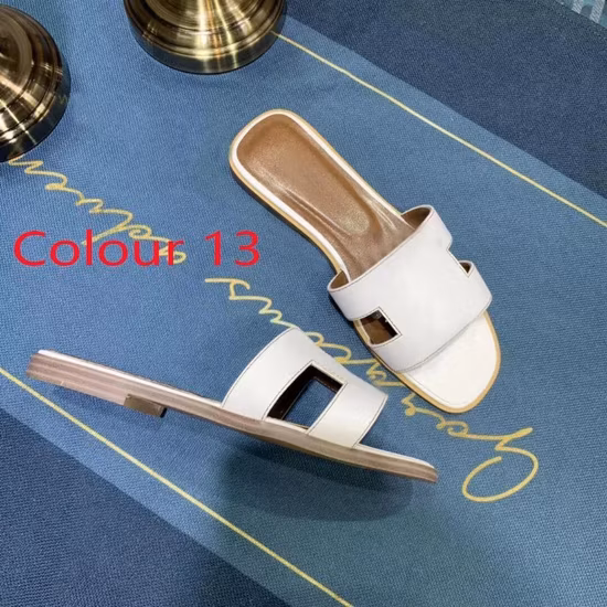 Summer Fashion Classical Simple Ladies Leather Slippers Beach Holiday Women Flip-Flops Slippers