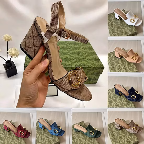 High Quality Low Price Ladies Fashion Fancy Middle Heeled Sandals Womens Sandals Low Heel